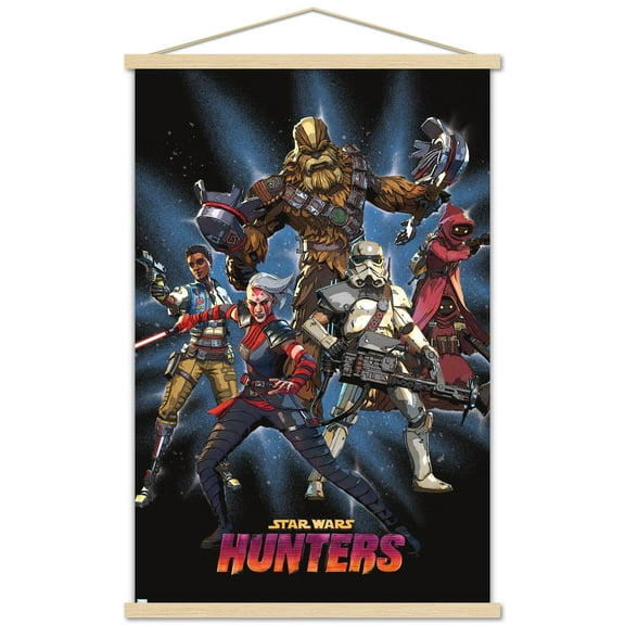 Star Wars: Hunters - Group Wall Poster with Magnetic Frame, 22.375" x 34"