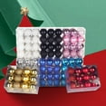 thumbnail image 7 of D-GROEE 24 Pcs/Set 4cm Christmas Tree Ornament Decorative Scene Layout Lightweight with Rope Christmas Tree Decoration Shiny Reflective Classic Xmas Balls for Christmas Party, 7 of 7