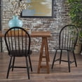 thumbnail image 4 of GDF Studio Crosby Traditional Indoor Rubberwood Dining Chairs, Set of 2, Black, 4 of 8