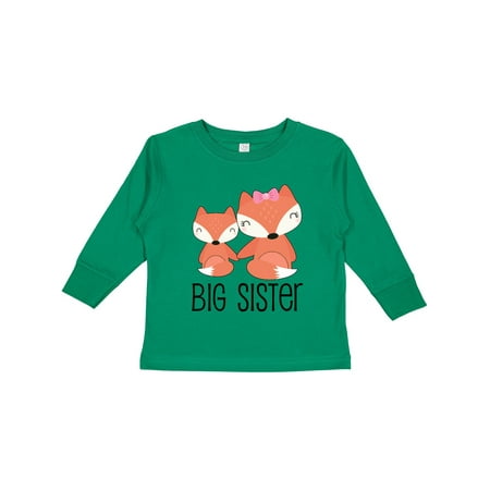 

Inktastic Fox | Big Sister Gift Toddler Toddler Girl Long Sleeve T-Shirt