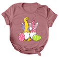 thumbnail image 2 of Shorts Décontractés pour Femmes, Col Rond Ample, Manches Courtes, Imprimé Lettre, Blouse T-Shirt, 2 of 4