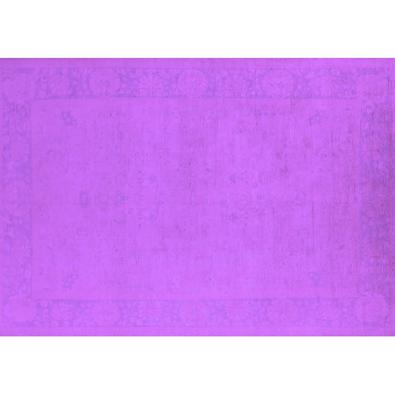 Ahgly Company Indoor Rectangle Oriental Purple Industrial Area Rugs, 2' x 3'