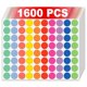 thumbnail image 1 of Stickers Misofuki 1600 piezas, etiquetas adhesivas circulares de colores de 1,9 cm, 1 of 8