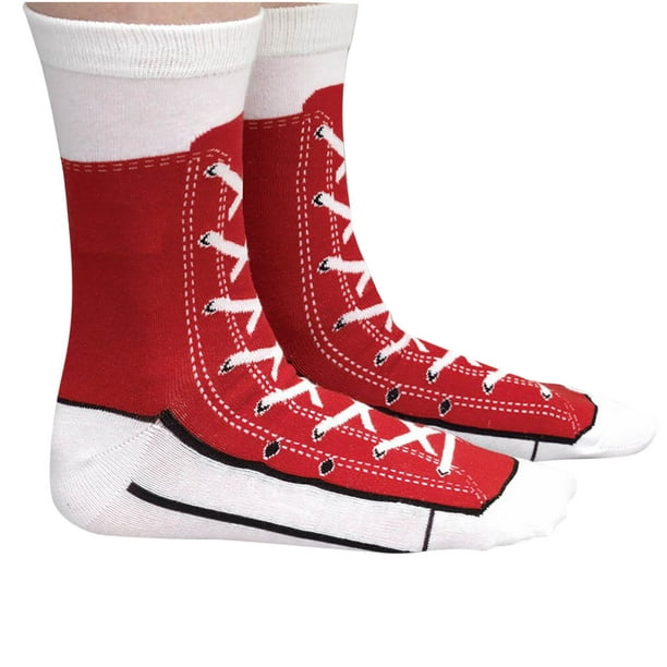 Calcetines de lona con estampado para mujer, calcetín de longitud media, de nailon, para otoño e invierno