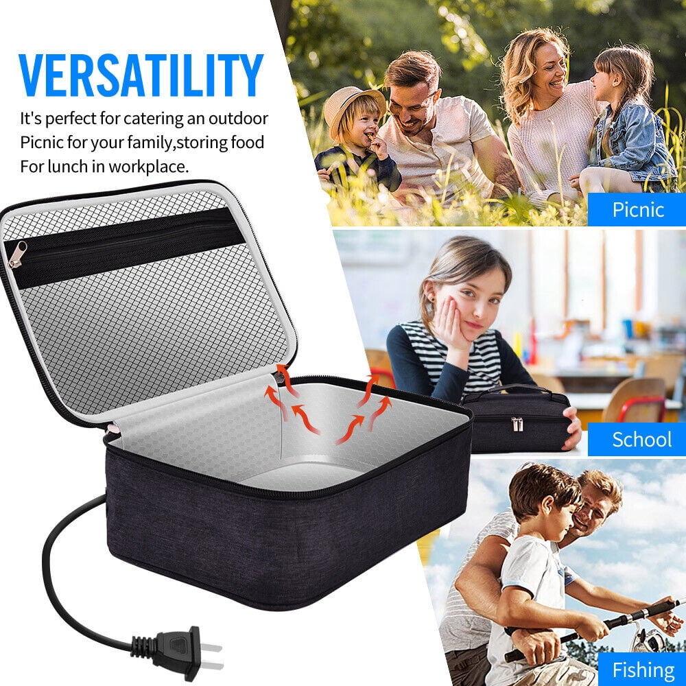 YouLoveIt Portable Oven Portable Food Warmer Personal Portable Oven Mini Electric Heated Lunch Box for Car/Truck/Home