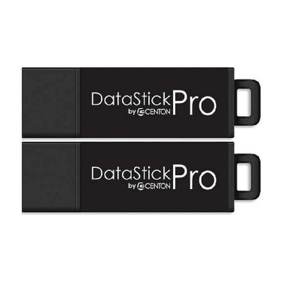 Centon Datastick Pro 512GB USB 3.2 Type A Flash Drive Black 2/Pack (C1-U3P6-512G-2)