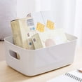 thumbnail image 3 of Storage Basket Solid Color Space-Saving Plastic Tissue Makeup Holder Home Decor, 3 of 8
