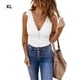 thumbnail image 4 of Minnieouse Manténgase fresco y elegante con camisetas sin mangas para mujer Camiseta sin mangas Ropa de mujer Blusa Casual Cómodo Capas Blanco Type2 NO2, 4 of 5