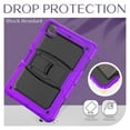 thumbnail image 7 of FJLBDE Case for iPad Pro 12.9 2022/2021/2020/2018 6th/5th/4th/3rd Gen, Rugged Shockproof Tablet Cases Cover with Kickstand Shoulder Strap, Purple, 7 of 7