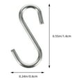 thumbnail image 3 of WHAMVOX  100 PCS Hanging Mini Hook Silver S-shaped Hooks Sturdy, 3 of 9