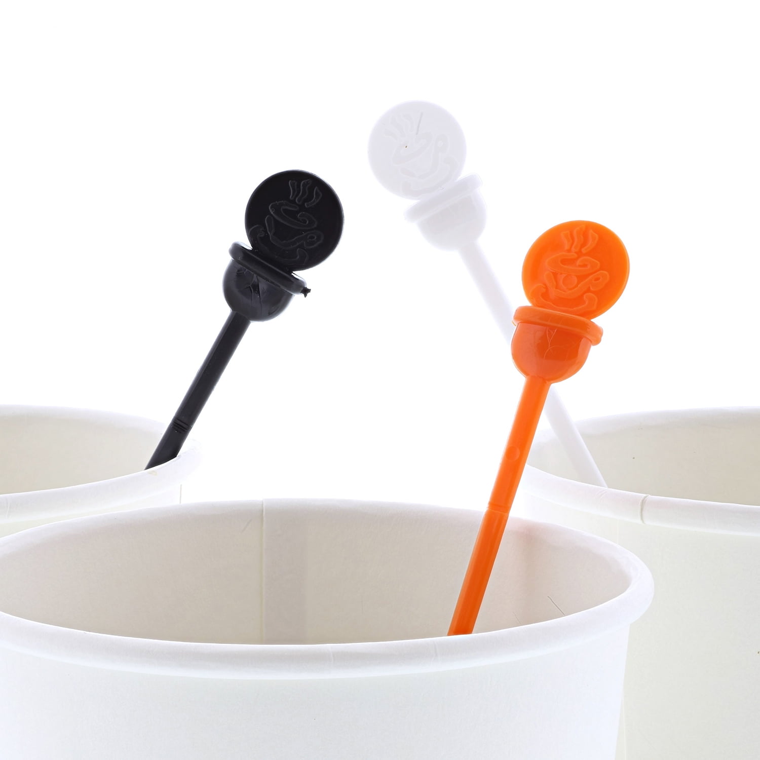 StixToGo Black Stir N Plug Stix for Disposable Lids Case of 2000