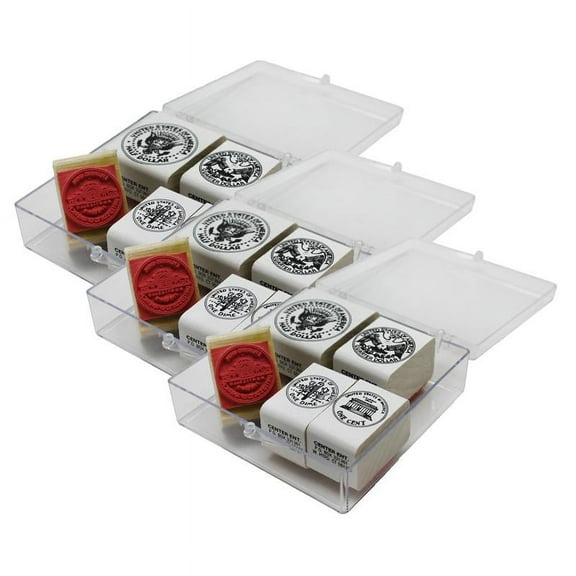 Center Enterprises Ready 2 Learn Coin Rubber Stamp Set Tails 3/Bundle (CE-104-3)