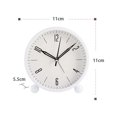 thumbnail image 4 of Reloj despertador redondo sin tictac, funciona con pilas y función de luz, reloj despertador súper silencioso, diseño simple y elegante para escritorio/dormitorio Zhivalor OTTO-2034712-1, 4 of 8
