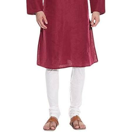 

Royal Kurta Mens Cotton Lucknowi Chikan Kurta Churidaar (40 White)