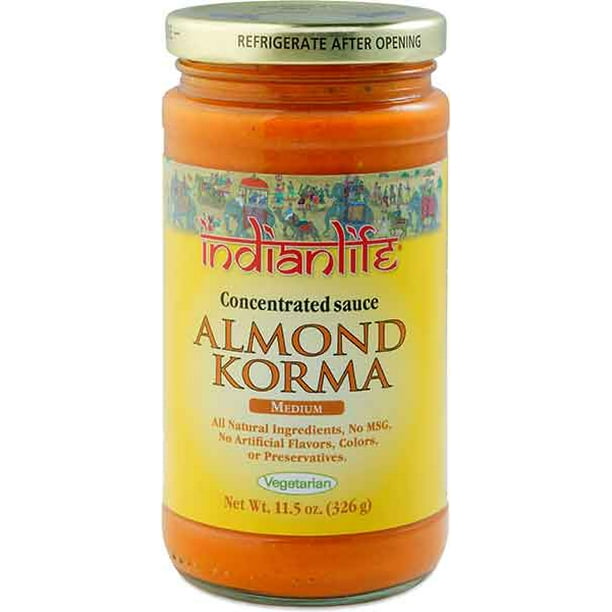 Indian Life Gourmet All Natural Almond Korma Simmering Sauce, 2Pack 11.5 oz. Jars