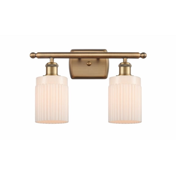 Innovations 516-2W-BB-G341-LED Hadley 2 Light Bath Vanity Light part of the Ballston Collection, Brushed Brass