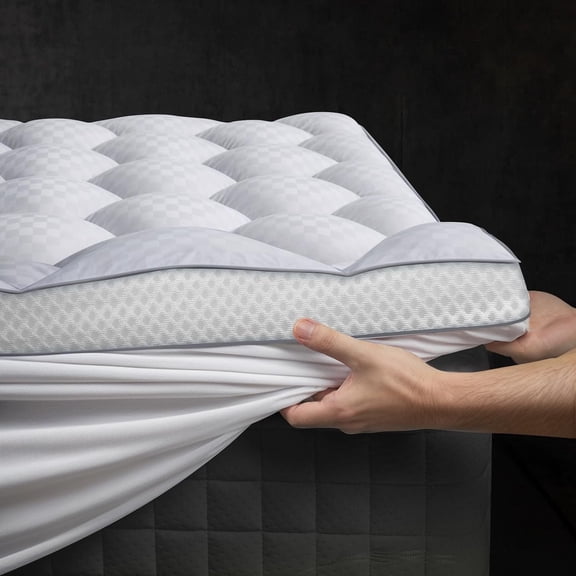 3 Inch Ultra-Fluffy Memory Mattress Topper for , Soft Comfy Pillow Top Mattress Topper with 4X Support, Mattress Pad with Breathable Air Mesh Sides, 6-21'' Deep Pocket