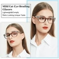 thumbnail image 2 of OCCI CHIARI Shiny Women's Reading Glasses 3.00 Readers 1.0 1.25 1.5 1.75 2.0 2.25 2.5 2.75 3.0 3.5 4.0(Tortoise/Sliver) Acrylic Lens, 2 of 6