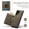 thumbnail image 6 of ELEHOLD 2-in-1 Detachable Wallet Case for Samsung Galaxy S20+ Premium Leather Case Soft TPU Bumper Magnetic Removable Card Holders Kickstand Function Shockproof Case,coffee, 6 of 8