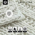 thumbnail image 6 of Favager Channel Knit Throw - Extra Soft, 40" x 60", Cream White, 6 of 10