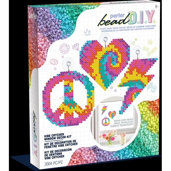 Perler Bead DIY Suncatcher Fused Bead Room Décor, ages 8 and up, 1808 Pcs