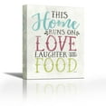 thumbnail image 1 of Love, Food and Laughter - Contemporary Fine Art Giclee on Canvas Gallery Wrap - wall décor - Art painting - 24 x 32 Inch - Ready to Hang, 1 of 2
