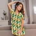 thumbnail image 3 of Fuzoiu Corn 8 Print Women Nightgowns, Soft Comfy Lightweight Short Sleeves Sleepwear,Crew Neck Loungewear, 3 of 6