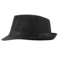 thumbnail image 4 of XMMSWDLA Hats for Women Flat Top Hat for Men Pork Pie Hat Wide Brim Church Hat Boater Cap Women Hats for Winter, 4 of 5