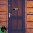 thumbnail image 2 of Funny No Soliciting Sign for House – 7.5” Antique Brass Metal Door Sign with Bold Lettering, Decorative Outdoor Wall Plaque with Bonus Thank You Sign, 2 of 7