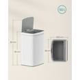 thumbnail image 5 of 13-Gallon Motion Sensor Trash Can, Stainless Steel, Carbon Filters, Soft Close, White, 5 of 6