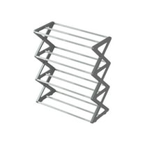 Miogawg Shoe Rack, Portable Folding Shoe Storage Rack, Without Installation Small Shoe Rack Perfect For Corridors, Bedrooms And Small Spaces (4 Tier)