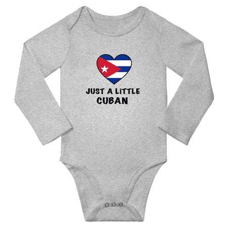 

Just a Little Cuban Baby Long Sleeve Romper (Gray 18 Months)