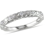 Miabella 1/10 Carat T.w. Diamond 10kt Wh