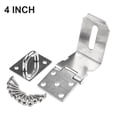 thumbnail image 1 of 90 Degrees Latch Lock Hasp And Staple For Padlock Gate Door Shed Stainless Steel, 1 of 1