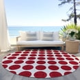 thumbnail image 6 of Addison Rugs Chantille Indoor/Outdoor Transitional Circles Red Washable Round Rug, 8' x 8', 6 of 6