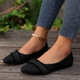 thumbnail image 6 of Hinvhai Flat Shoes for Women Slip On Comfortable Walking Ballerina Shoes Ladies Cute Ballet Flats Pumps Low Wedge Dolly Shoes Black 8.5(41), 6 of 9