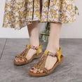 thumbnail image 2 of Sandalias de moda todo en uno para mujer, color amarillo, 2 of 6