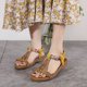 thumbnail image 2 of Sandalias de moda todo en uno para mujer, color amarillo, 2 of 6