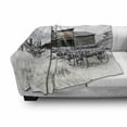 thumbnail image 3 of Western Soft Flannel Fleece Throw Blanket, Old Wooden Wagons from 20's in Ghost Town Antique Wyoming Wheels Artwork Print, Cozy Plush for Indoor and Outdoor Use, 50" x 70", Brown White, by Ambesonne, 3 of 6