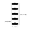 thumbnail image 3 of Matoen 5 Tier Corner Shelf Stand, 43.5" Kitchen Shelf Organizer with Plastic Frame, Small Corner Shelf for Bathroom Organization & Storage, Black Corner Shelf for Kitchen Decor Accessories, 3 of 7