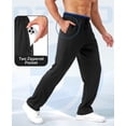 thumbnail image 3 of Mens Sweatpants with Zipper Pockets 5 Pack Mens Joggers for Men Open Bottom Mesh Athletic Pants for Workout,Running, 3 of 7