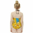 thumbnail image 4 of Simpsons Girl's One-Piece Swimsuit Bathing Suit Soft Stretchy Children's Swimwear Swim Attire for Vacation 11-13Y(160cm), 4 of 8