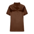 thumbnail image 4 of LVHAOGJOB Short Sleeve Tees for Women Summer Shirts Solid Color V Neck Ladies Tops Tunic, 4 of 7