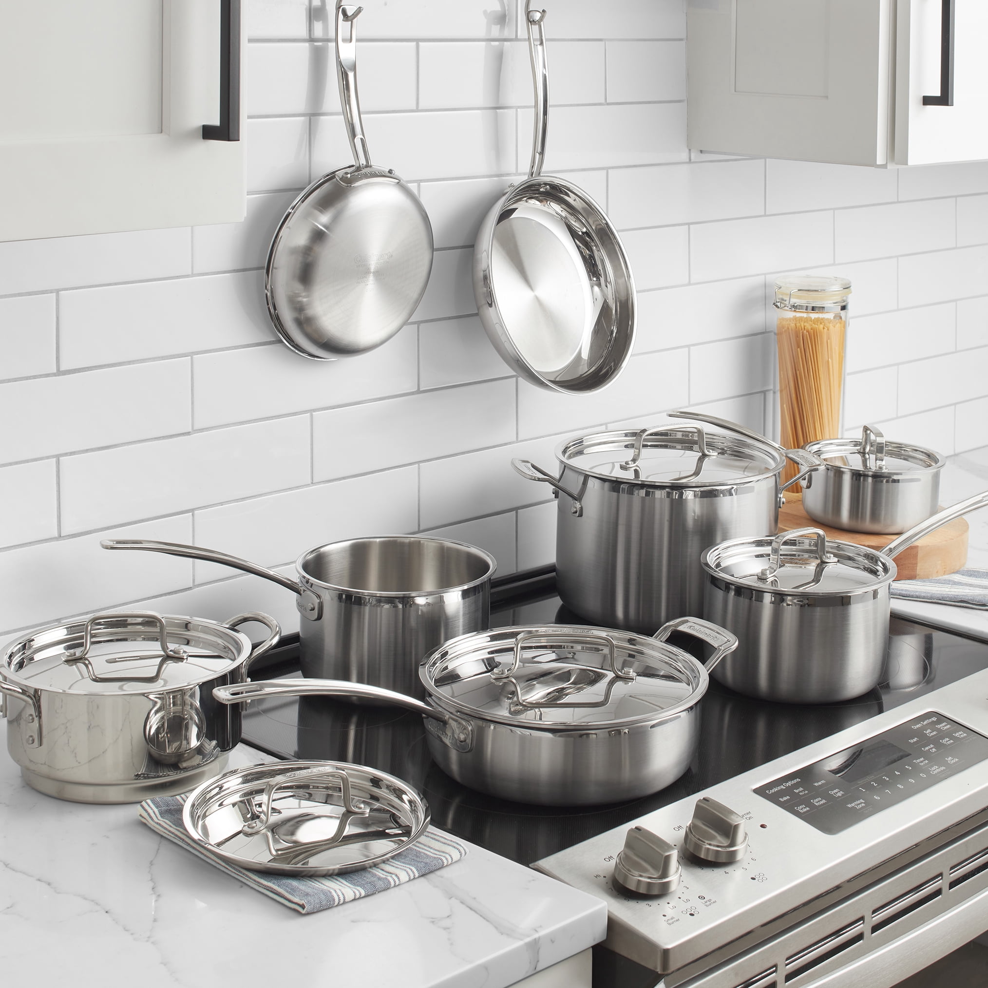 Cuisinart MultiClad Pro 12-Piece Cookware Set, Triple Ply Stainless Steel, Induction Ready