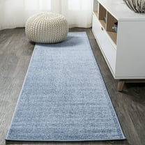 JONATHAN Y SUPERSOFT 2 x 16 Runner Rug, Haze - Classic Blue, SEU100F-216