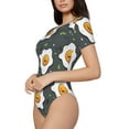 thumbnail image 2 of Naloa Cute Poached Eggs Women's Short-Sleeved Onesie, One-Piece Swimsuit for Parties, dates, clubs - Medium, 2 of 9