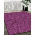thumbnail image 3 of Ahgly Company Machine Washable Indoor Square Transitional Neon Pink Area Rugs, 7' Square, 3 of 7