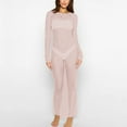 thumbnail image 2 of ZZwxWA Womens Dresses Long Sleeve Round Neck Solid Maxi Dress Sexy Pearls Mesh See-Though Cover Up Loose Dresses Beige S, 2 of 3