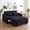 Black, variant on 53" Sofa Bed, 3 in 1 Convertible Sleeper Sofa, Velvet Pull Out Couch Bed with USB Ports, Phone Holder & Side Storage Pockets, Adjustable Loveseat Sofa Bed for Living Room, Black