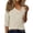 Beige, variant on Linen Shirts for Women Casual Solid Color V Neck 3/4 Sleeve Loose Blouses Tops Summer Fashion Clothing for Women